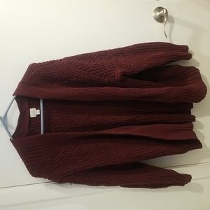 Large burgundy sweater